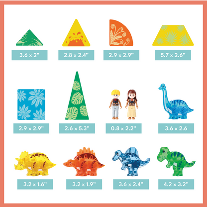 Dino Party Magnetic Tiles